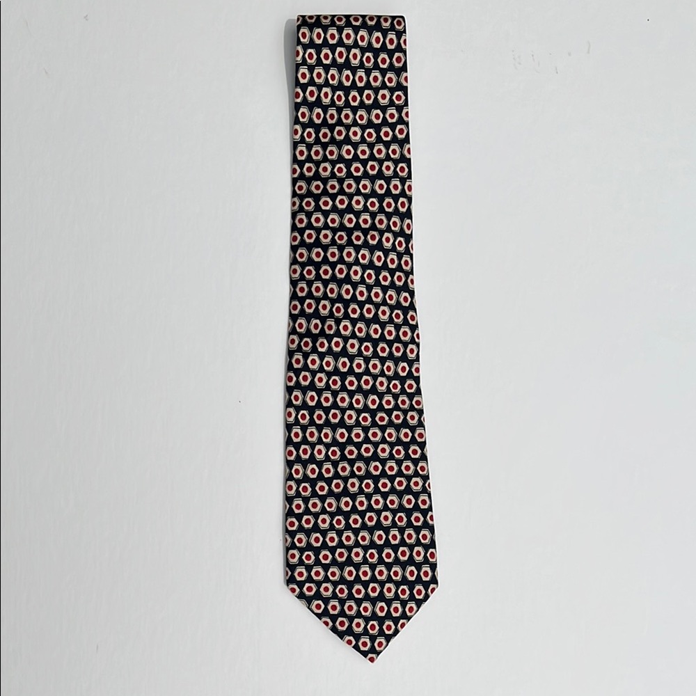 Brooks Brothers Blue and Red Geometric Silk Tie